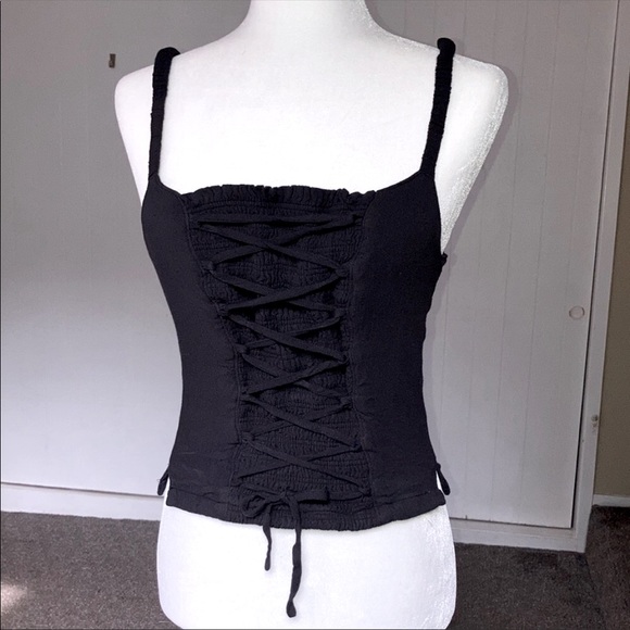 Free People Intimately dark grey corset tank top - Picture 2 of 7